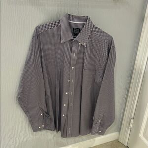 Joseph a banksMen's grey Checkered Shirt